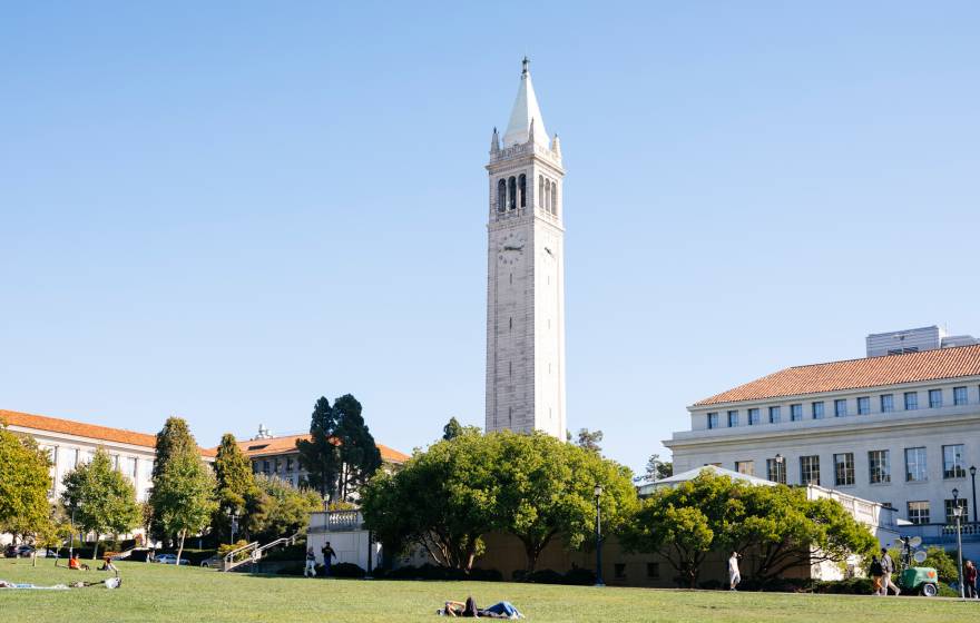 UC Berkeley's Campanile tower, photographed from afar